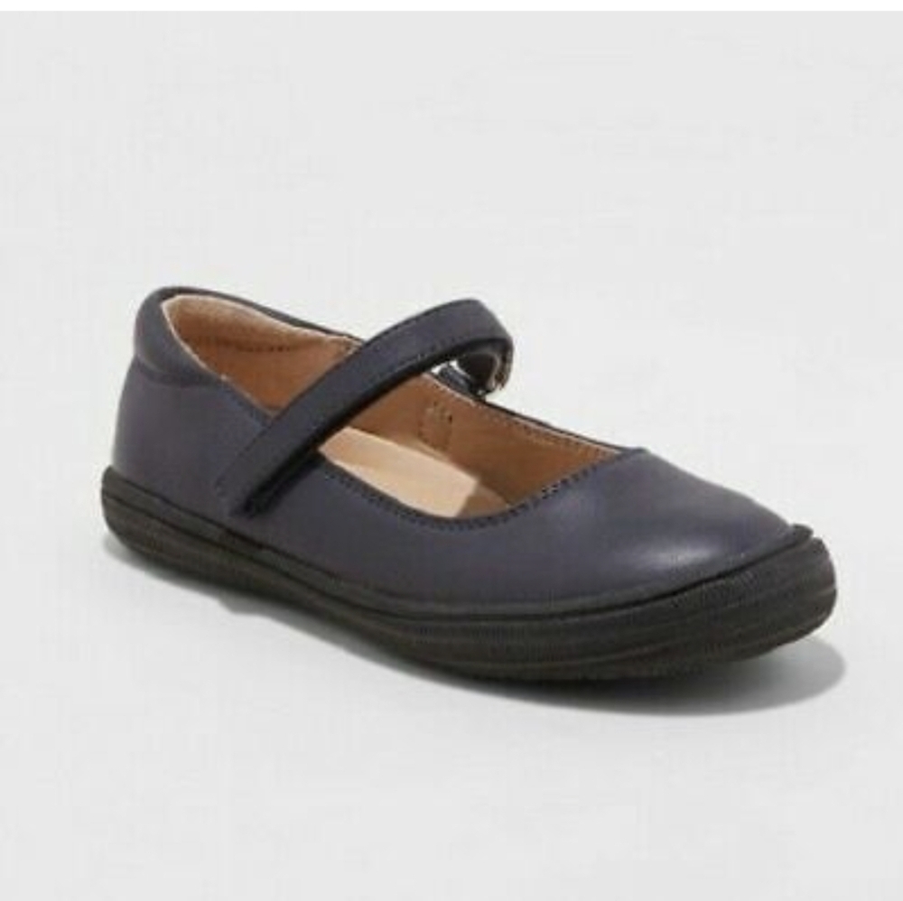 New Girls' Omega Ballet Flats - Cat & Jack Navy Size 1